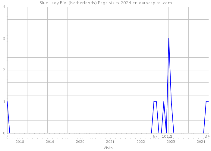 Blue Lady B.V. (Netherlands) Page visits 2024 