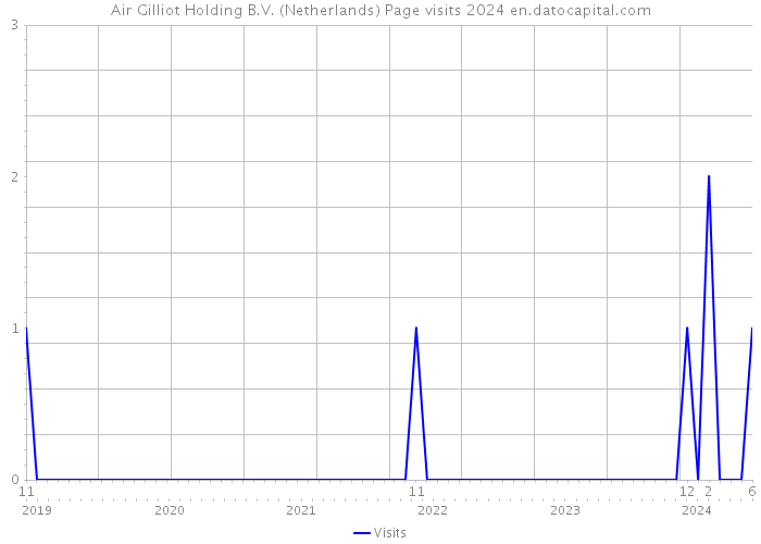 Air Gilliot Holding B.V. (Netherlands) Page visits 2024 