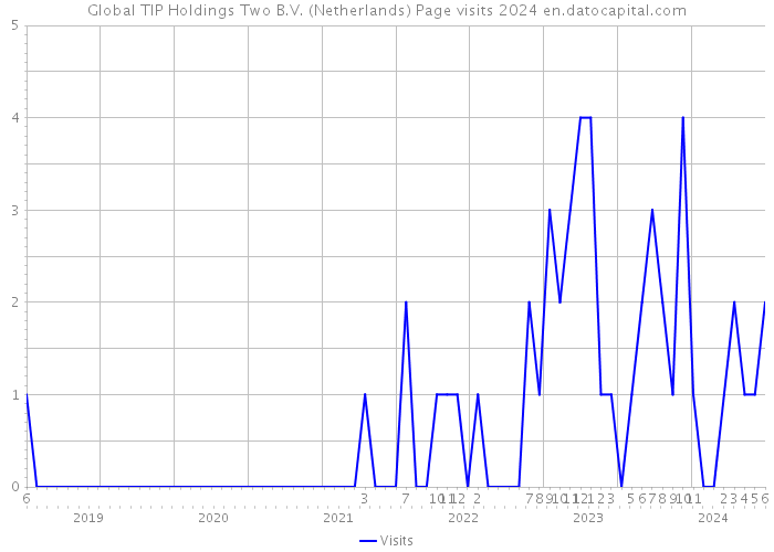 Global TIP Holdings Two B.V. (Netherlands) Page visits 2024 