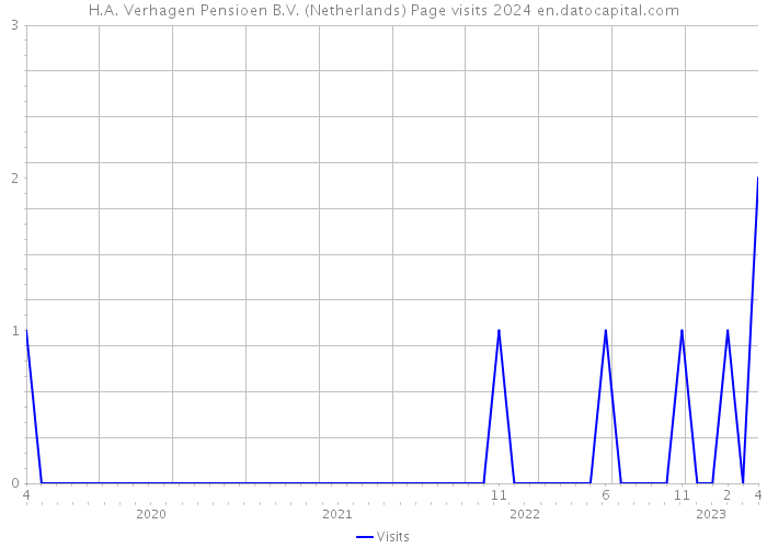 H.A. Verhagen Pensioen B.V. (Netherlands) Page visits 2024 