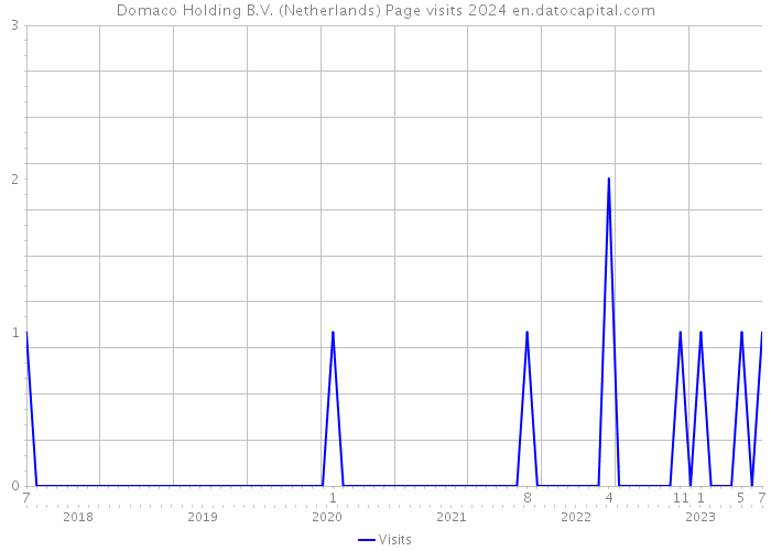 Domaco Holding B.V. (Netherlands) Page visits 2024 