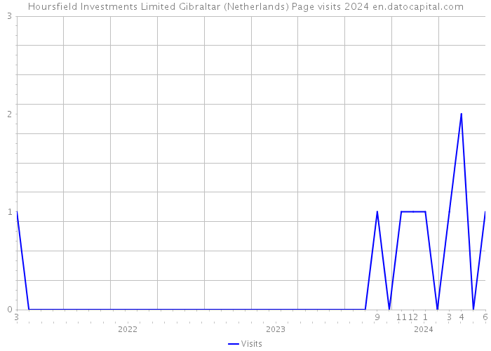 Hoursfield Investments Limited Gibraltar (Netherlands) Page visits 2024 