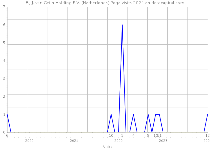 E.J.J. van Geijn Holding B.V. (Netherlands) Page visits 2024 