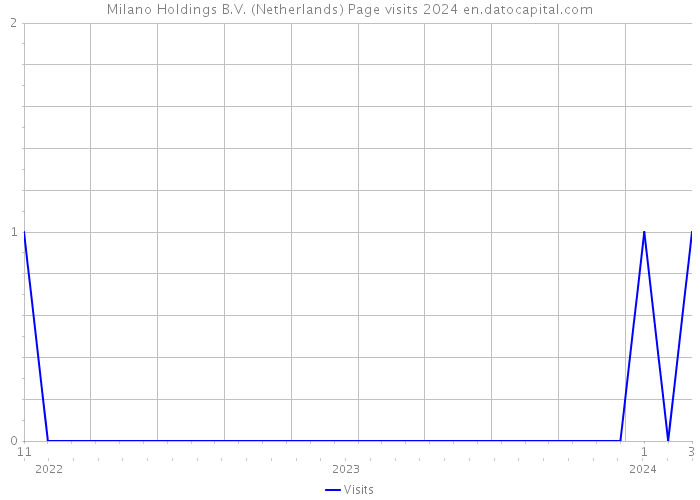 Milano Holdings B.V. (Netherlands) Page visits 2024 