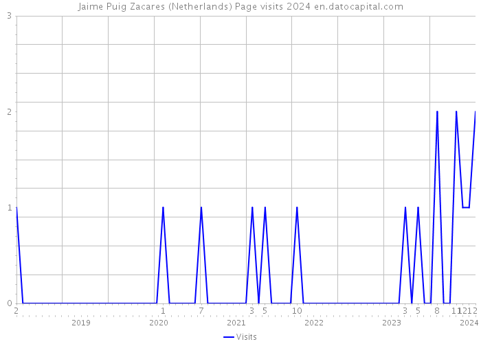 Jaime Puig Zacares (Netherlands) Page visits 2024 