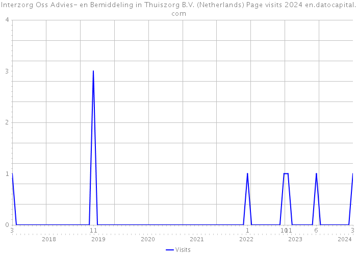Interzorg Oss Advies- en Bemiddeling in Thuiszorg B.V. (Netherlands) Page visits 2024 