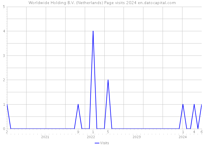 Worldwide Holding B.V. (Netherlands) Page visits 2024 