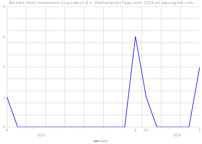 Borealis Hotel Investment Corporation B.V. (Netherlands) Page visits 2024 