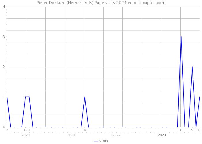 Pieter Dokkum (Netherlands) Page visits 2024 