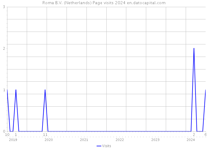 Roma B.V. (Netherlands) Page visits 2024 