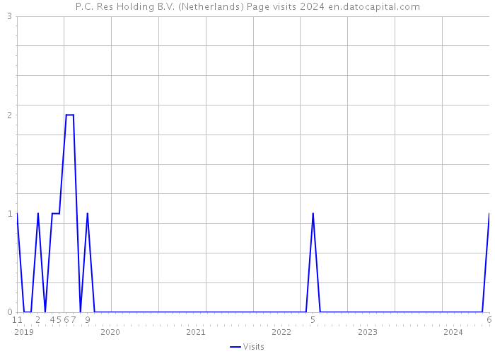 P.C. Res Holding B.V. (Netherlands) Page visits 2024 