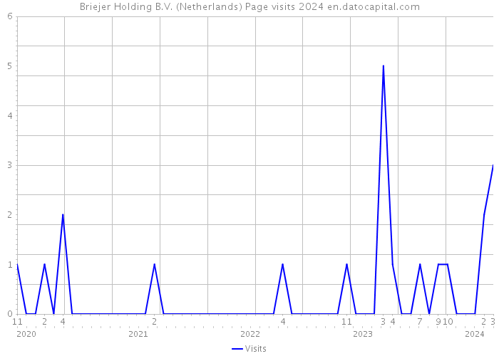 Briejer Holding B.V. (Netherlands) Page visits 2024 