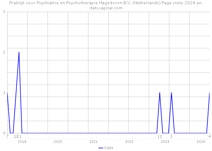 Praktijk voor Psychiatrie en Psychotherapie Hagedoorn B.V. (Netherlands) Page visits 2024 