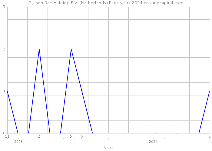 P.J. van Ree Holding B.V. (Netherlands) Page visits 2024 