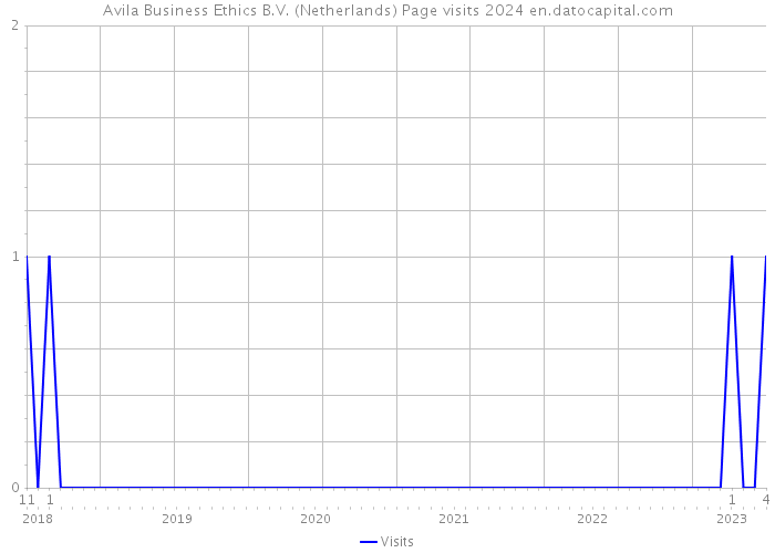 Avila Business Ethics B.V. (Netherlands) Page visits 2024 