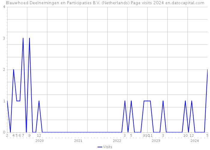 Blauwhoed Deelnemingen en Participaties B.V. (Netherlands) Page visits 2024 