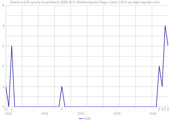 Diamond Property Investment (DPI) B.V. (Netherlands) Page visits 2024 
