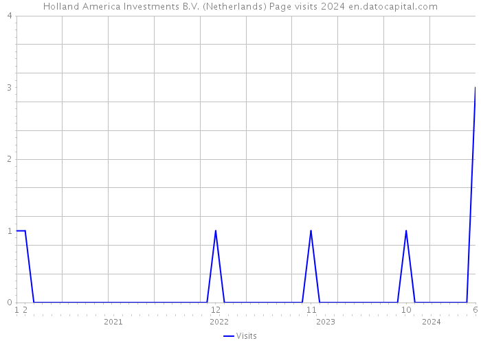 Holland America Investments B.V. (Netherlands) Page visits 2024 