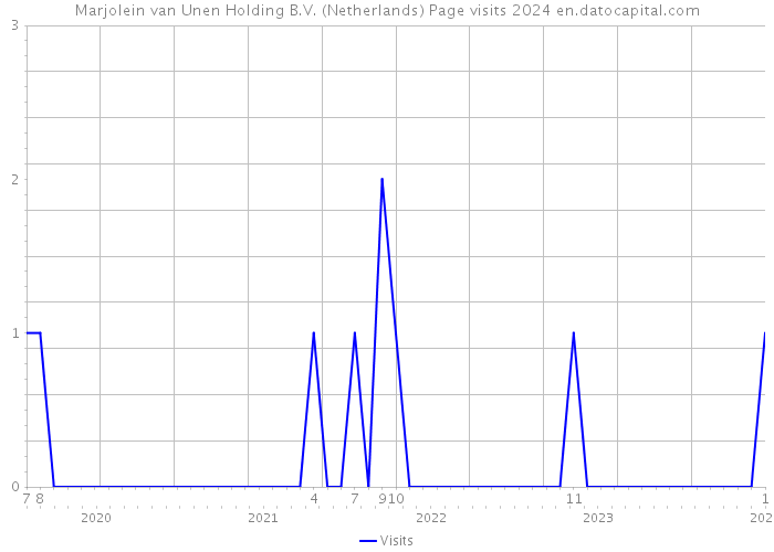Marjolein van Unen Holding B.V. (Netherlands) Page visits 2024 