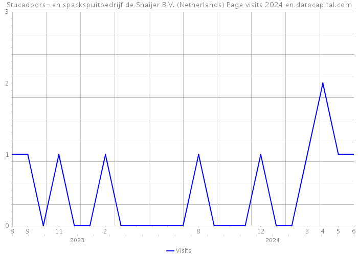 Stucadoors- en spackspuitbedrijf de Snaijer B.V. (Netherlands) Page visits 2024 