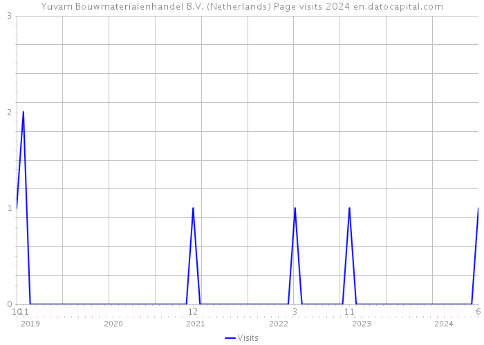 Yuvam Bouwmaterialenhandel B.V. (Netherlands) Page visits 2024 