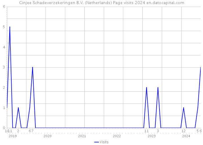 Cinjee Schadeverzekeringen B.V. (Netherlands) Page visits 2024 