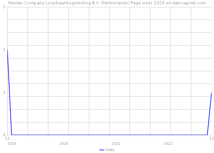 Human Company Loopbaanbegeleiding B.V. (Netherlands) Page visits 2024 