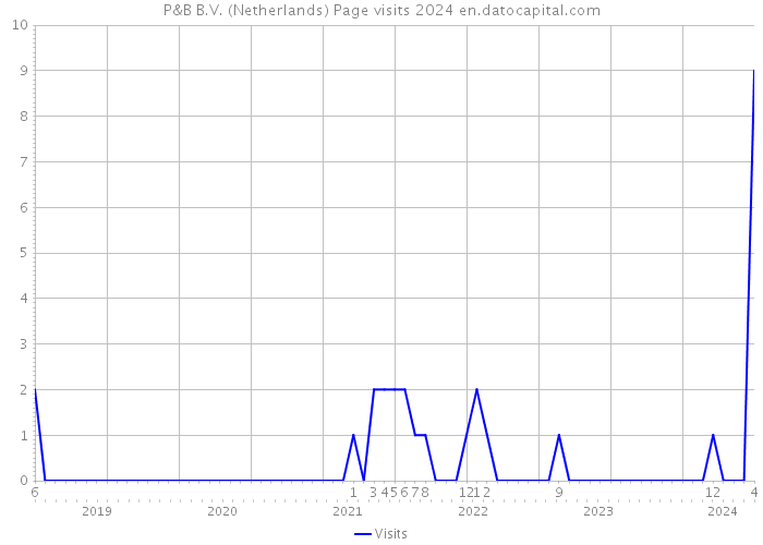 P&B B.V. (Netherlands) Page visits 2024 