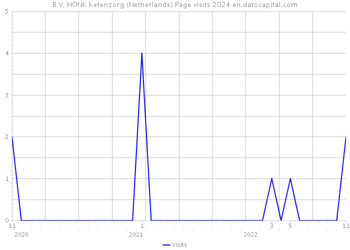 B.V. HONK Ketenzorg (Netherlands) Page visits 2024 