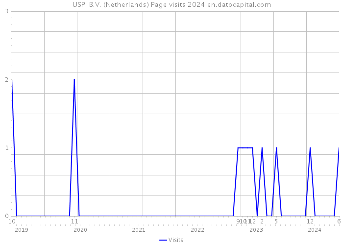 USP+ B.V. (Netherlands) Page visits 2024 