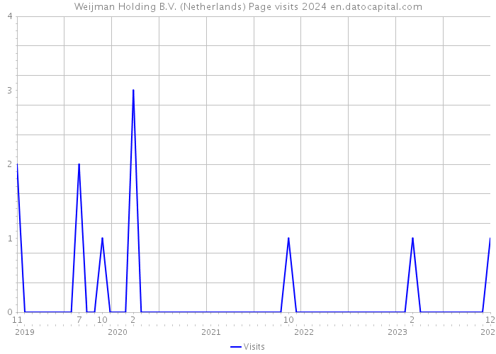 Weijman Holding B.V. (Netherlands) Page visits 2024 