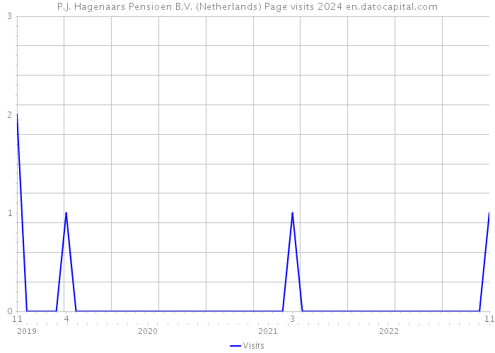 P.J. Hagenaars Pensioen B.V. (Netherlands) Page visits 2024 