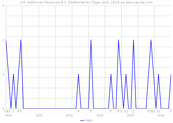 J.H. Velthoven Pensioen B.V. (Netherlands) Page visits 2024 