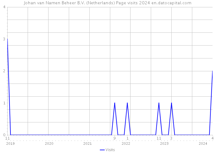 Johan van Namen Beheer B.V. (Netherlands) Page visits 2024 